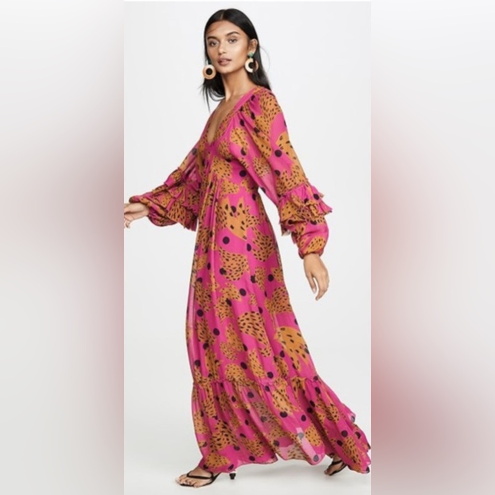 Anthropologie x FARM Rio | Cheetah Maxi Dress | Rare Find